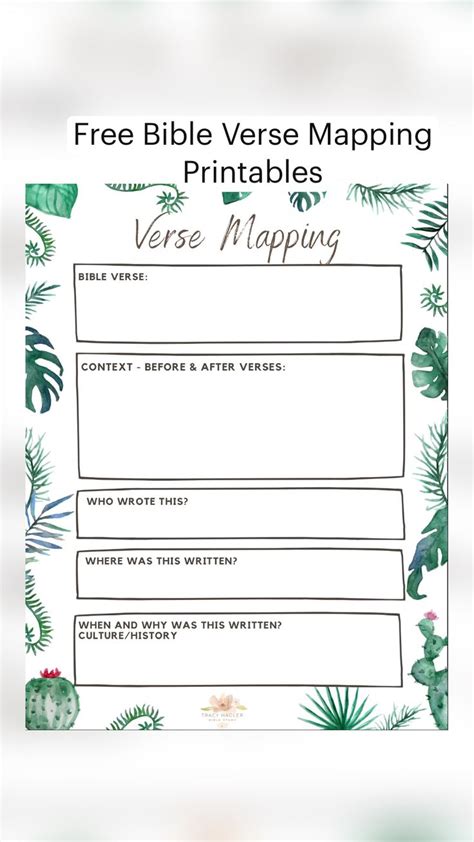 Printable Bible Verse Mapping Template